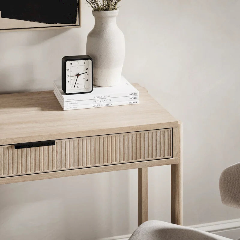 Reeded Writing Desk with Drawer