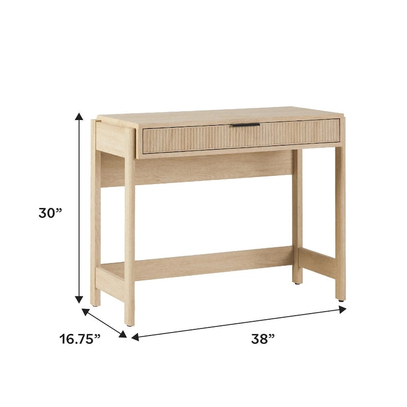 Reeded Writing Desk with Drawer
