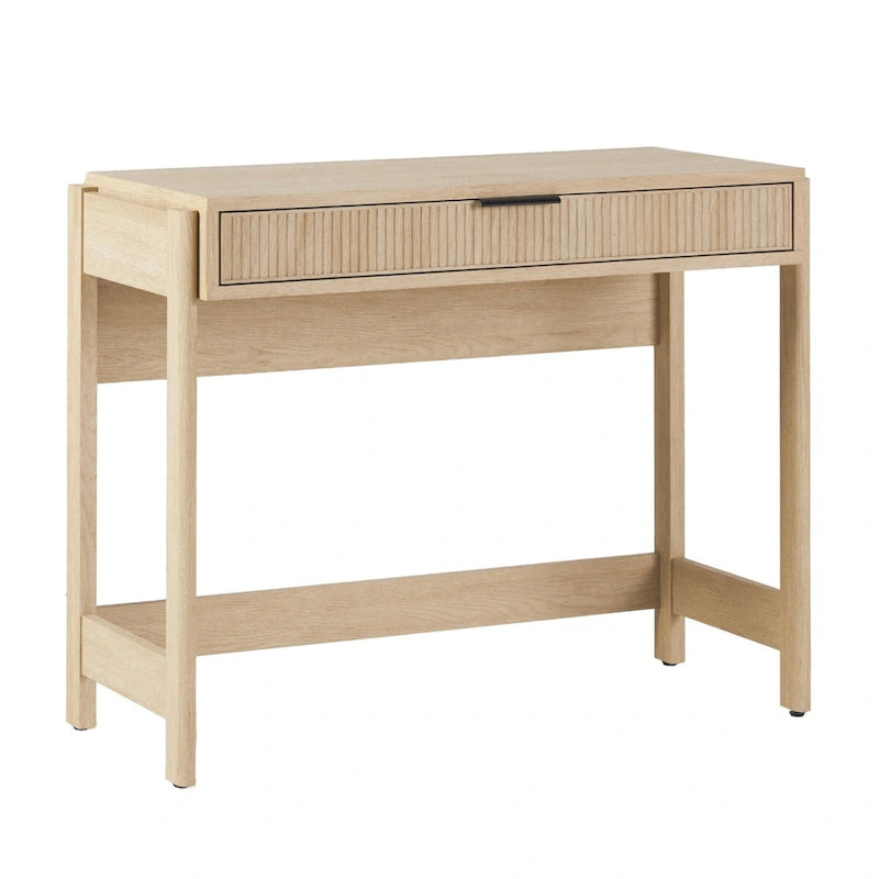 Reeded Writing Desk with Drawer