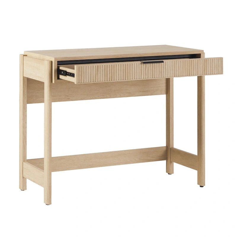 Reeded Writing Desk with Drawer