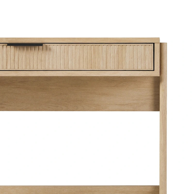 Reeded Writing Desk with Drawer