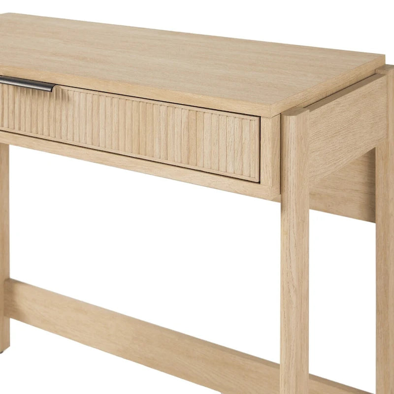 Reeded Writing Desk with Drawer