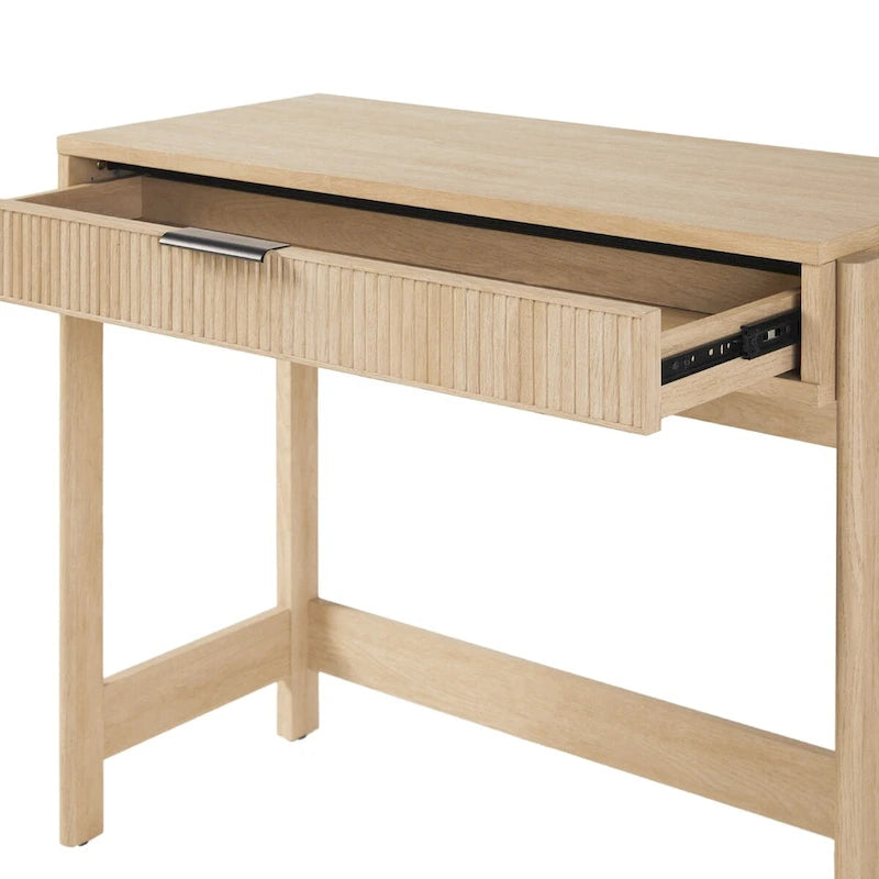 Reeded Writing Desk with Drawer
