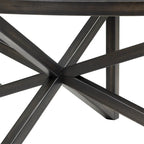 Table basse moderne en verre avec base en bois massif en croix, table d'appoint