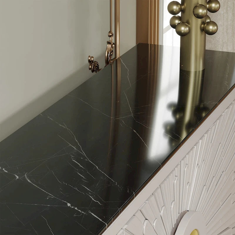 Modern 62.99 Sideboard Decorative Cabinet with Storage Shelves