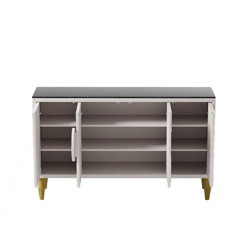 Modern 62.99 Sideboard Decorative Cabinet with Storage Shelves