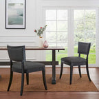 Chaises de salle à manger capitonnées en tissu - Lot de 2