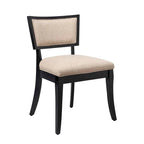 Chaises de salle à manger capitonnées en tissu - Lot de 2