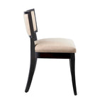 Chaises de salle à manger capitonnées en tissu - Lot de 2