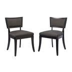 Chaises de salle à manger capitonnées en tissu - Lot de 2