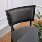 Chaises de salle à manger capitonnées en tissu - Lot de 2