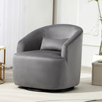 Fauteuil d'appoint pivotant moderne en velours