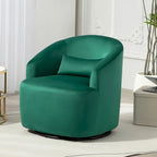 Fauteuil d'appoint pivotant moderne en velours