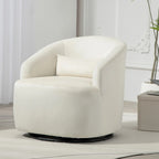 Fauteuil d'appoint pivotant moderne en velours