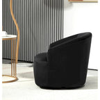 Fauteuil d'appoint pivotant moderne en velours