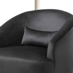 Fauteuil d'appoint pivotant moderne en velours