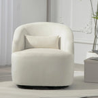 Fauteuil d'appoint pivotant moderne en velours