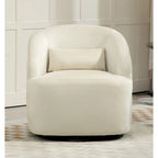 Fauteuil d'appoint pivotant moderne en velours