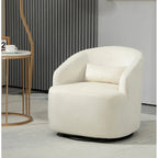 Fauteuil d'appoint pivotant moderne en velours