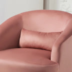 Fauteuil d'appoint pivotant moderne en velours