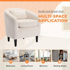 Fauteuil simple en velours côtelé de style moderne du milieu du siècle avec cadre en bois