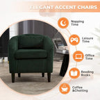 Fauteuil simple en velours côtelé de style moderne du milieu du siècle avec cadre en bois