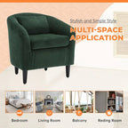 Fauteuil simple en velours côtelé de style moderne du milieu du siècle avec cadre en bois